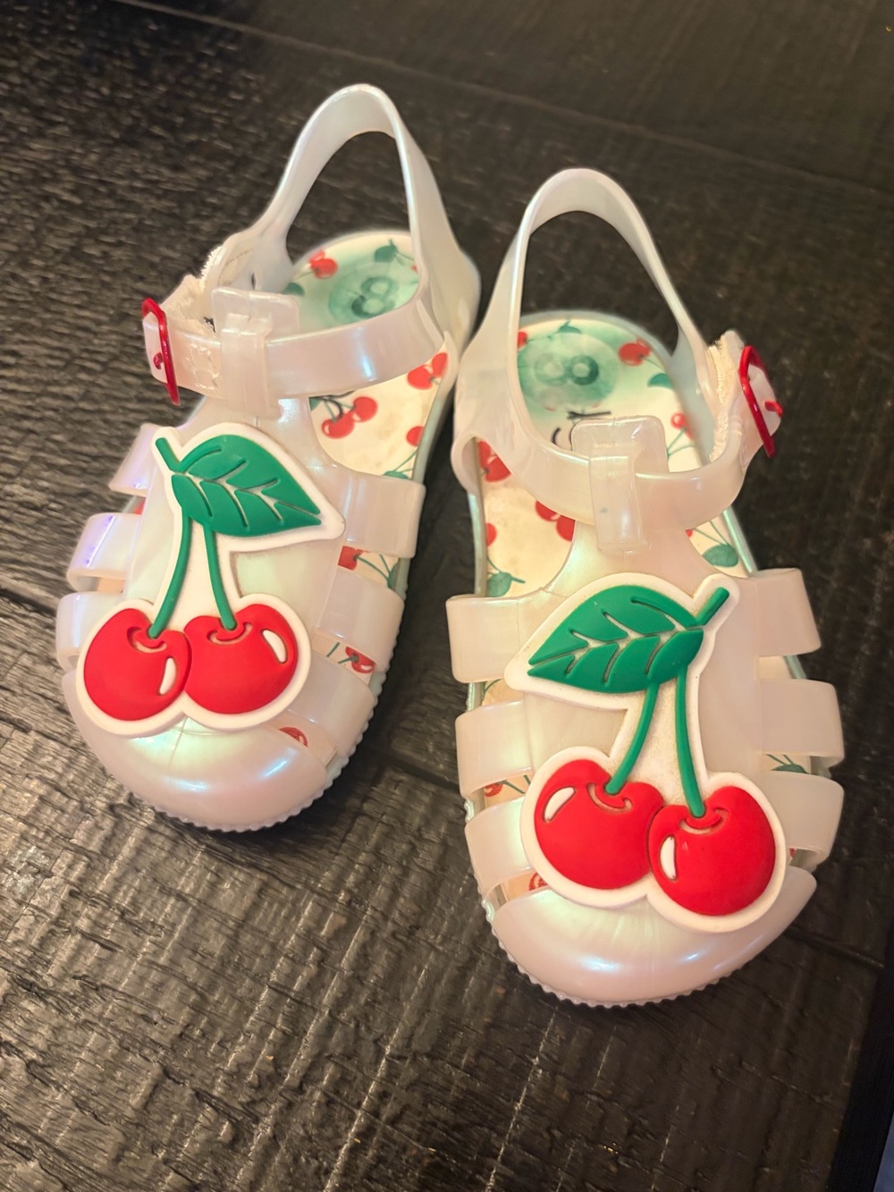 Toddler Cherry Jelly Sandals size 8